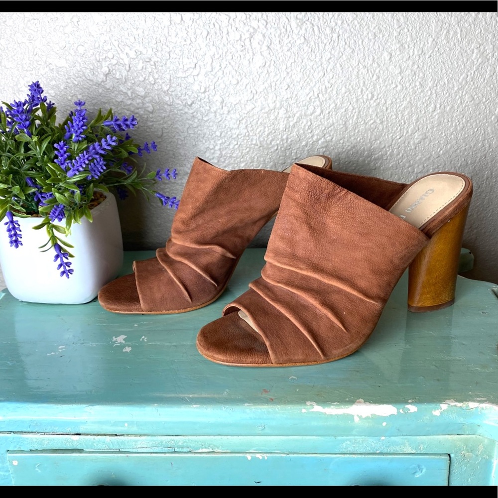 Gianni Bini wooden heel Mules Size 6